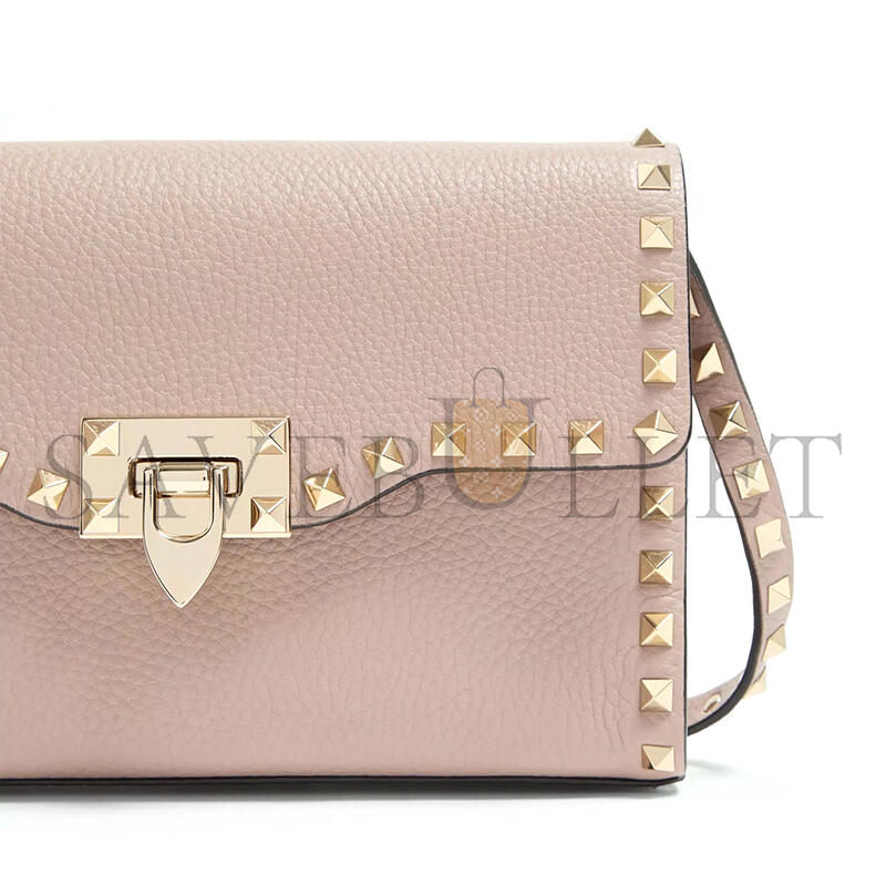 Va1e*ntin0 garavani small rockstud grainy calfskin crossbody bag 7w2b0181vsf_p45 (22.5*15*6cm)